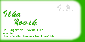 ilka movik business card